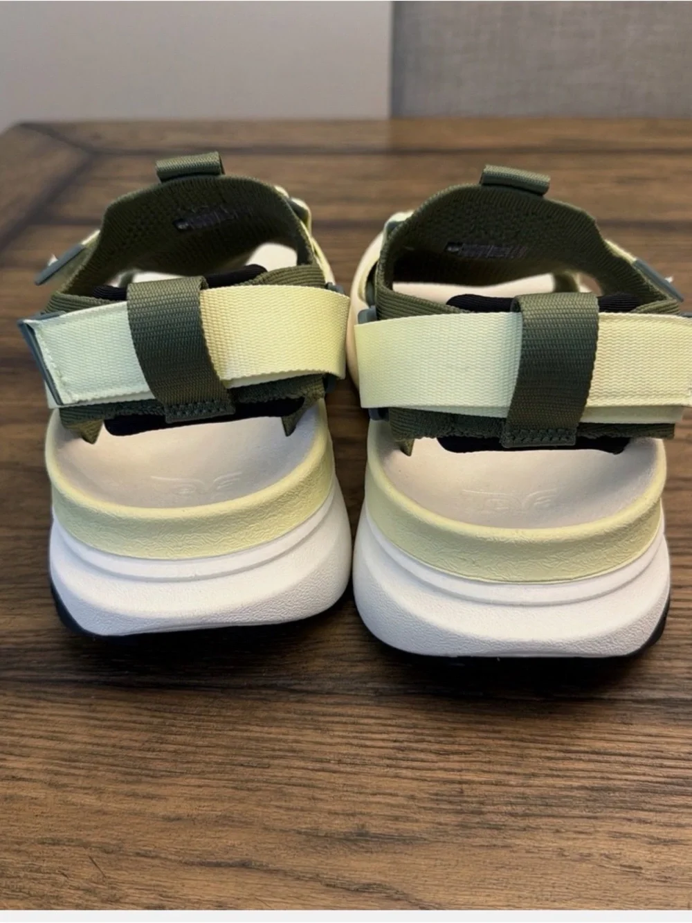 Teva Olive Green and Light Yellow Men’s Sport Sandals